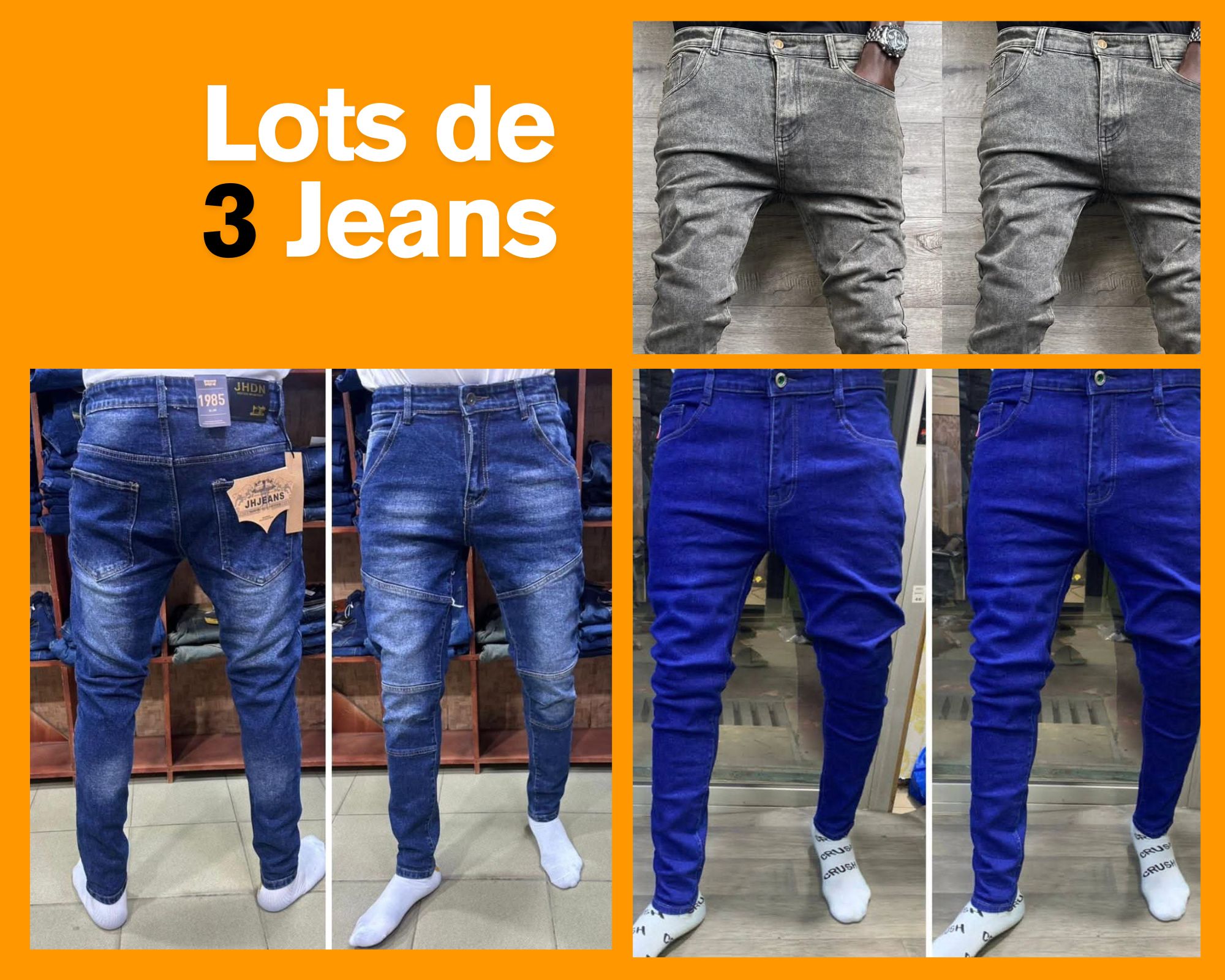 Lot De 3 Jeans Fashion