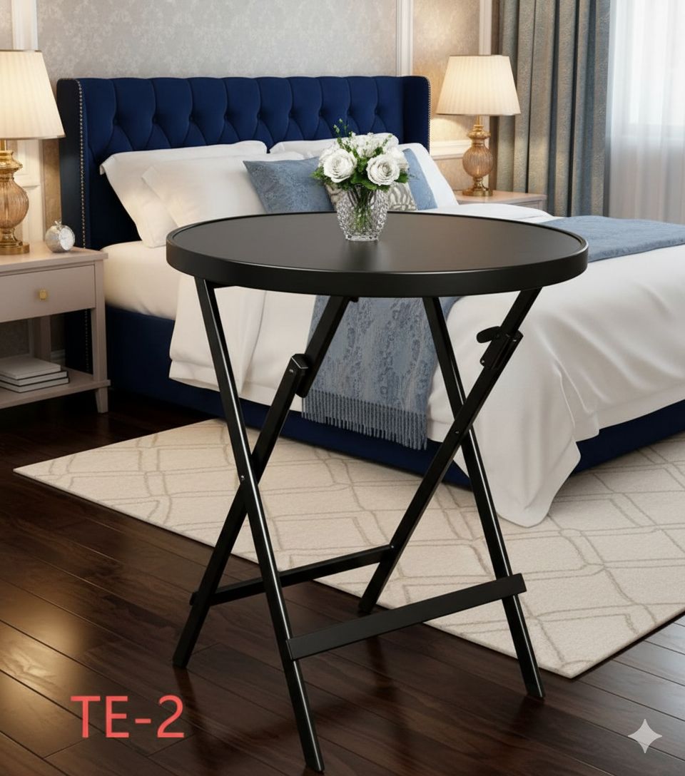 Table de bar ronde pliante en verre trempé