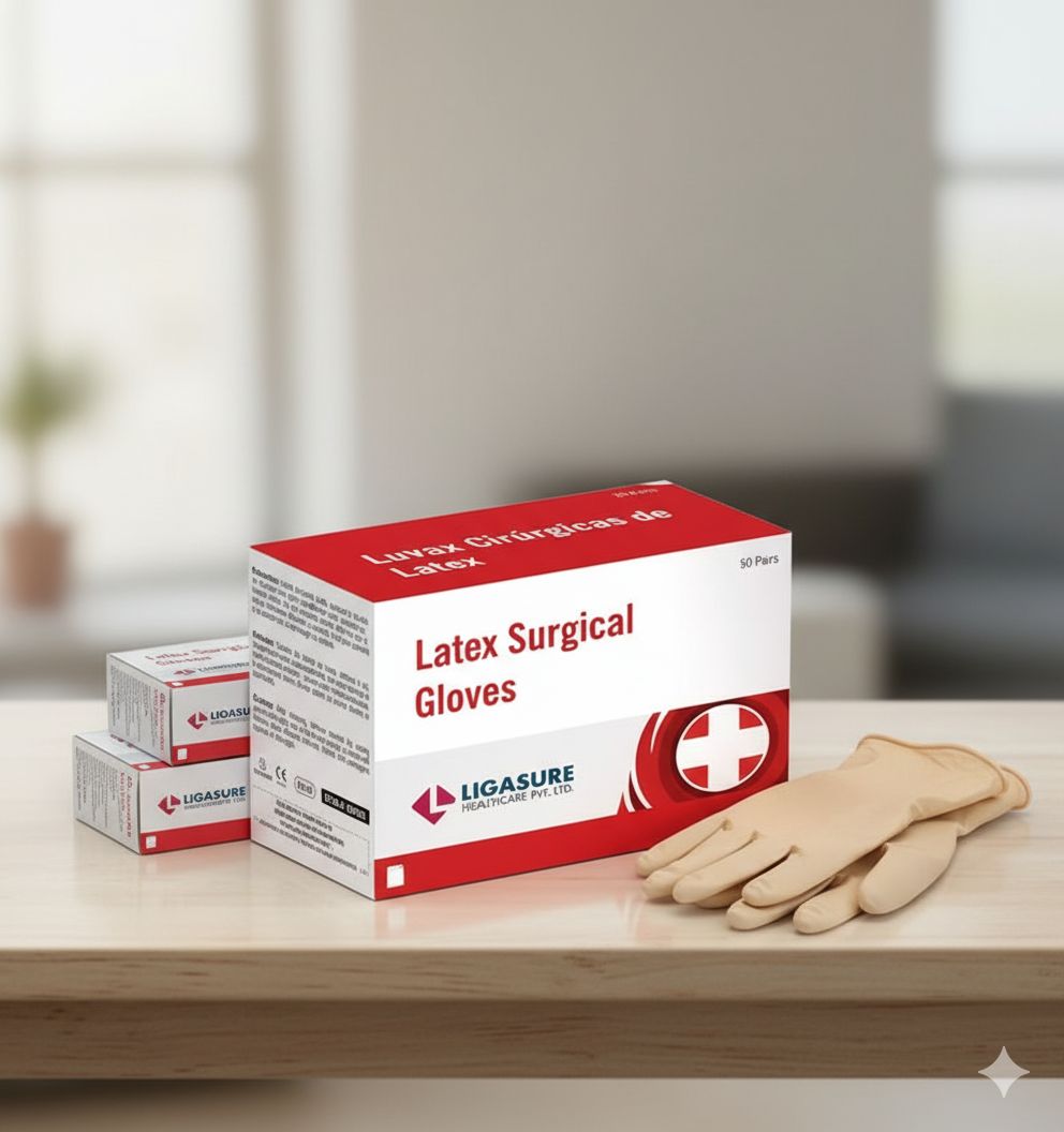 Un carton de100 Gants chirurgicaux en latex