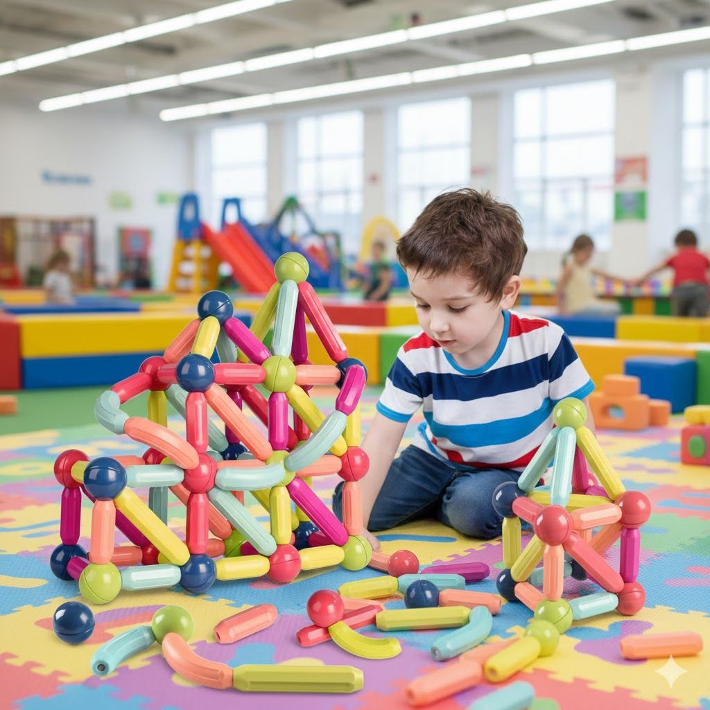 Ensemble de construction magnétique,