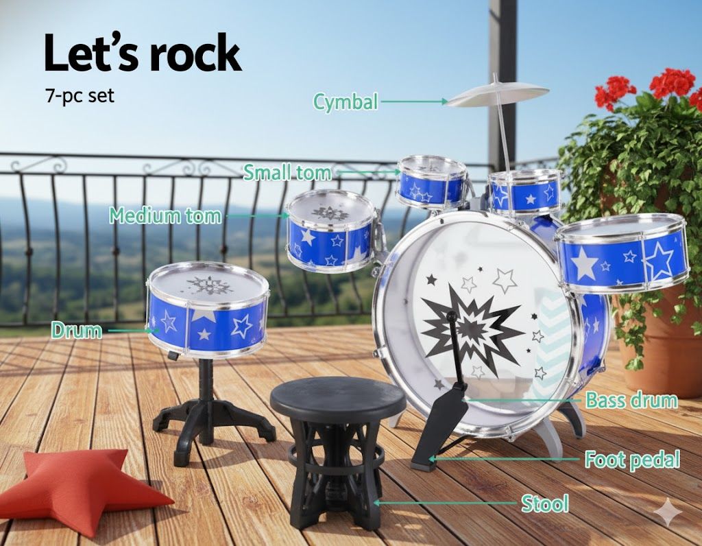 Batterie de jazz jouet pour enfants.