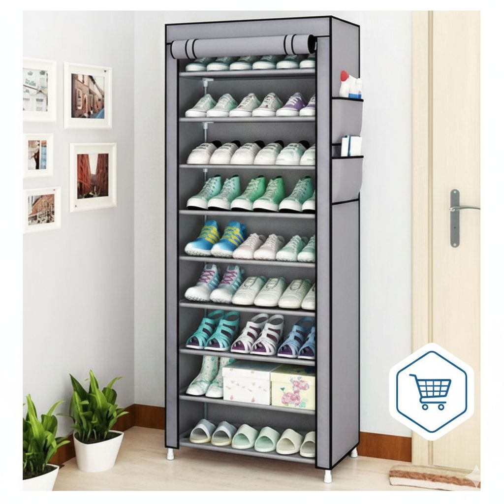 Organiseur de Chaussures Grande Capacité avec Housse de Protection