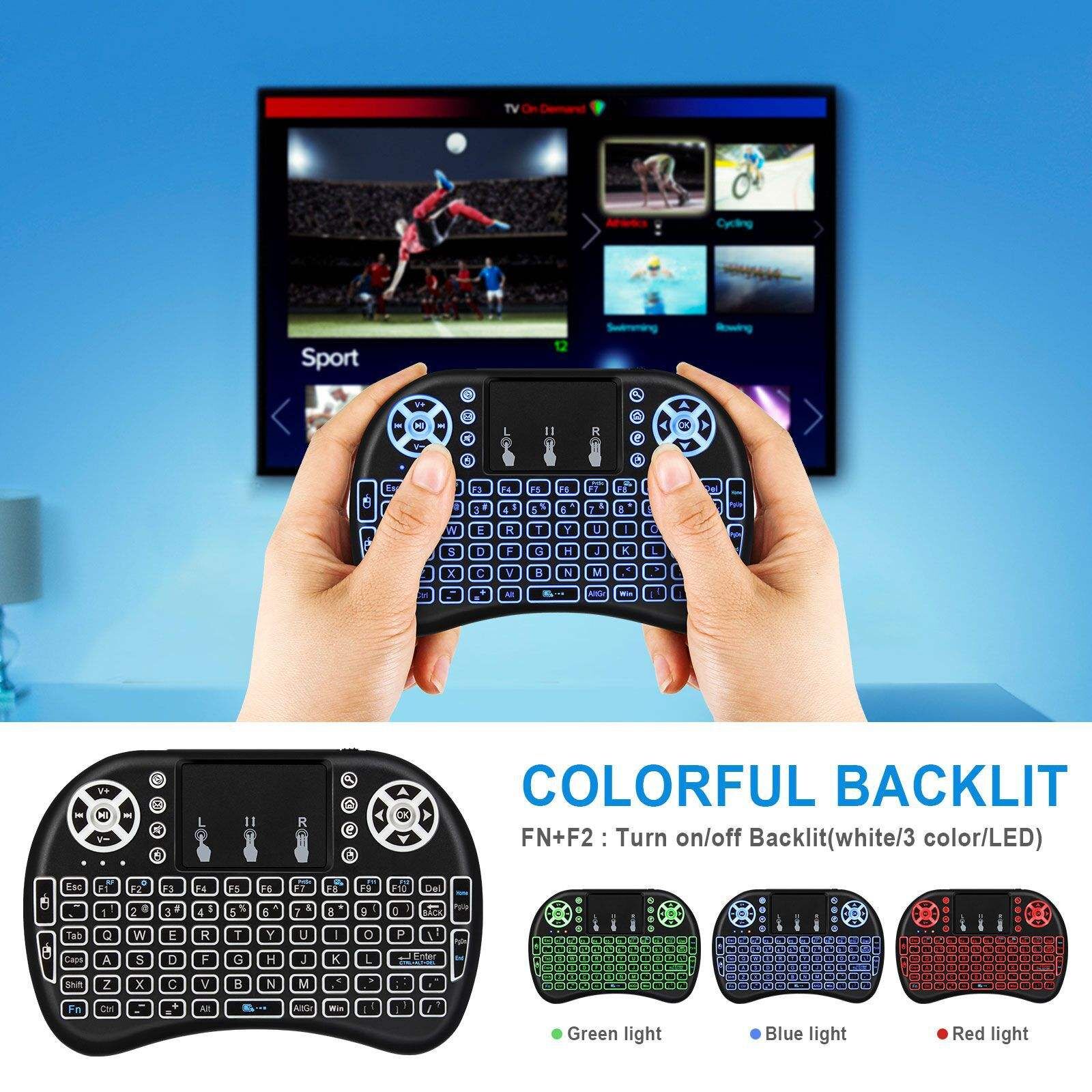 Télécommande avec pavé tactile pour Smart TV, PC, Box TV, Projecteur