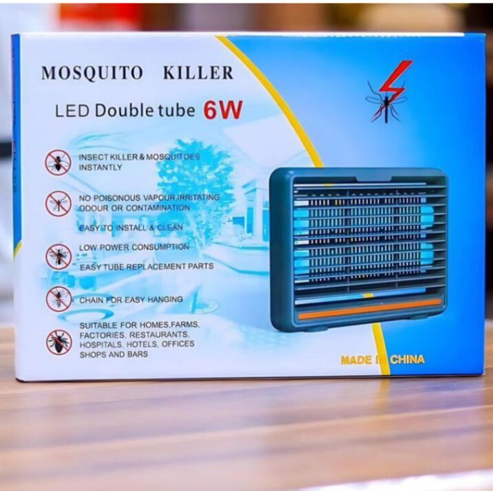 Destructeur d'Insectes Électrique LED Double Tube 6W – Protection Intégrale