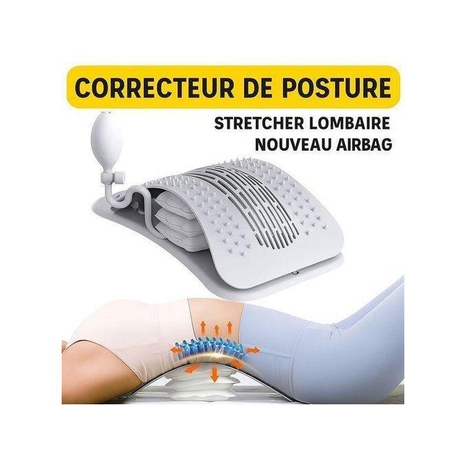 Appareil d'étirement et de soutien lombaire ergonomique