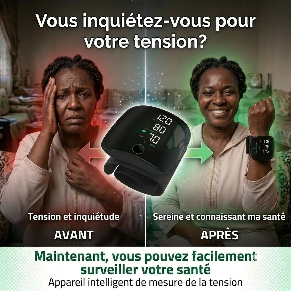 Ce tensiomètre de poignet générique rechargeable