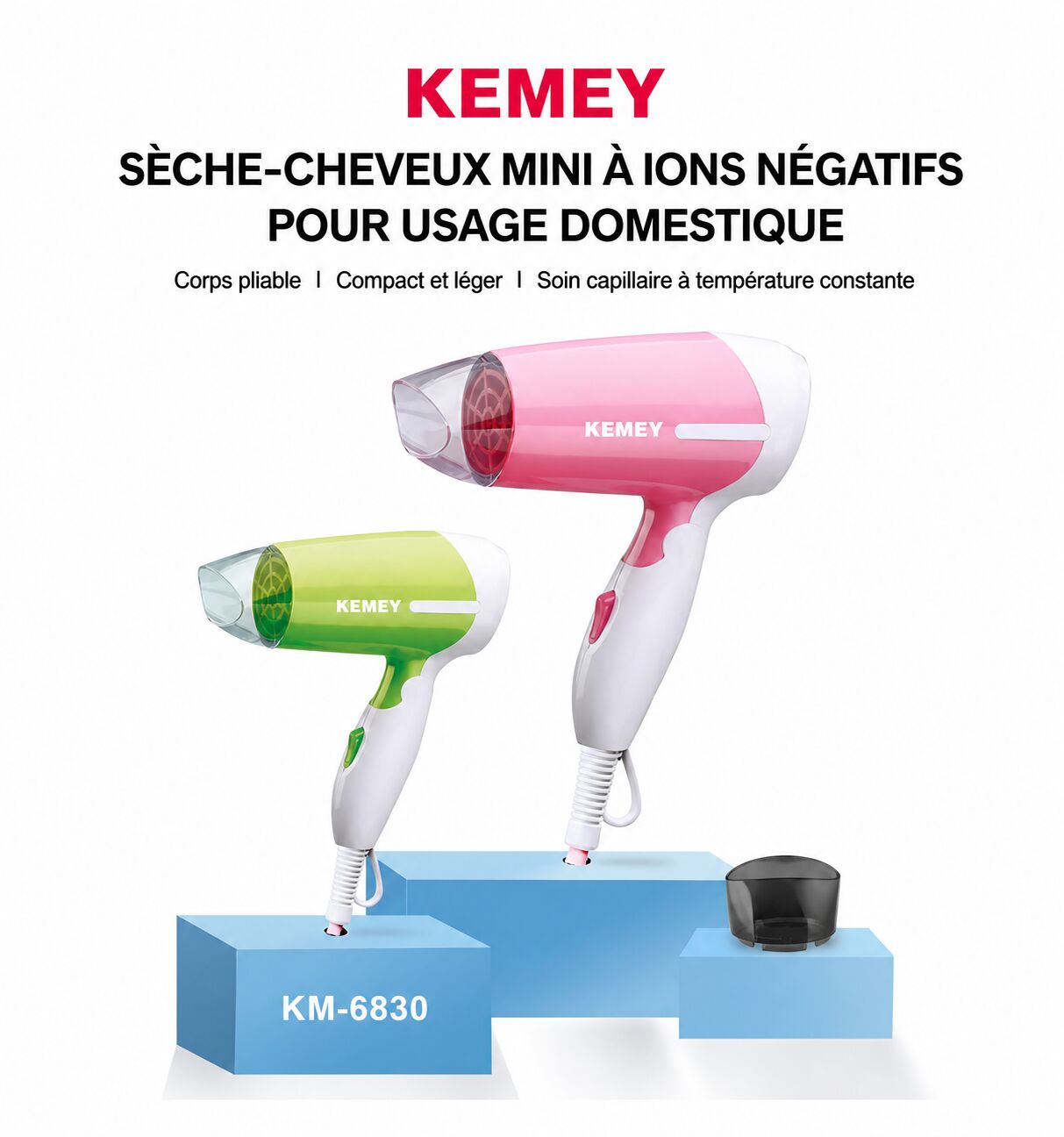 Sèche-cheveux Pliable Kemei KM-6830